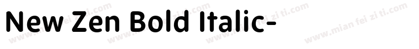 New Zen Bold Italic字体转换